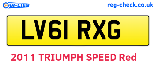 LV61RXG are the vehicle registration plates.