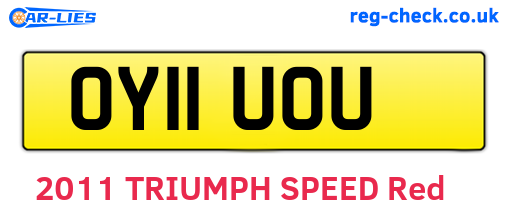 OY11UOU are the vehicle registration plates.