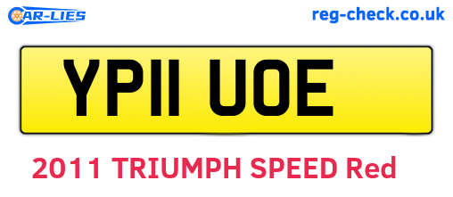 YP11UOE are the vehicle registration plates.