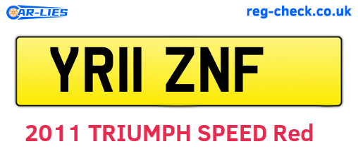 YR11ZNF are the vehicle registration plates.