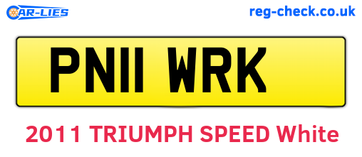 PN11WRK are the vehicle registration plates.