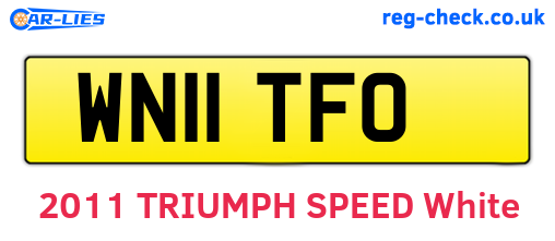 WN11TFO are the vehicle registration plates.