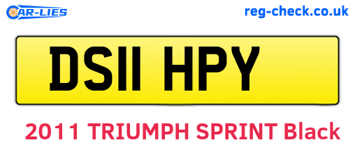 DS11HPY are the vehicle registration plates.
