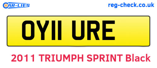 OY11URE are the vehicle registration plates.