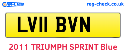 LV11BVN are the vehicle registration plates.