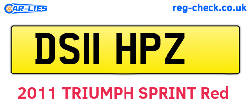 DS11HPZ are the vehicle registration plates.