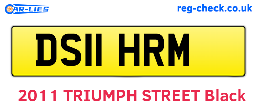 DS11HRM are the vehicle registration plates.