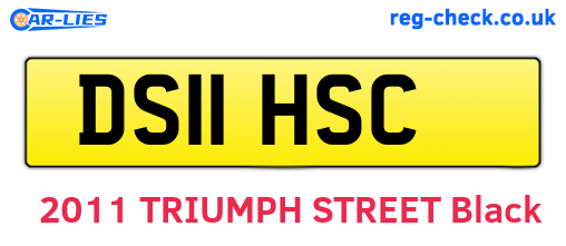 DS11HSC are the vehicle registration plates.