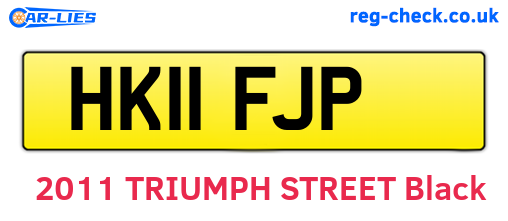 HK11FJP are the vehicle registration plates.