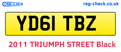 YD61TBZ are the vehicle registration plates.