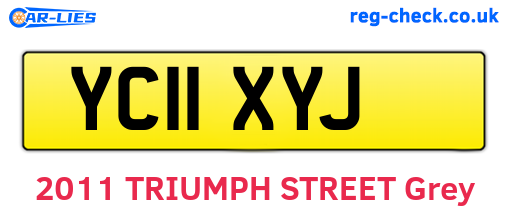 YC11XYJ are the vehicle registration plates.