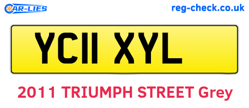 YC11XYL are the vehicle registration plates.