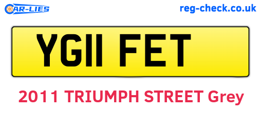 YG11FET are the vehicle registration plates.