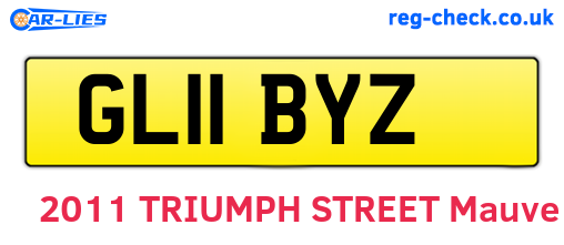 GL11BYZ are the vehicle registration plates.