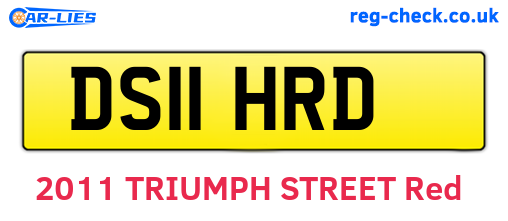 DS11HRD are the vehicle registration plates.