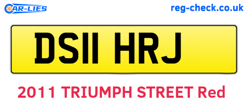 DS11HRJ are the vehicle registration plates.