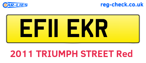 EF11EKR are the vehicle registration plates.