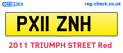 PX11ZNH are the vehicle registration plates.