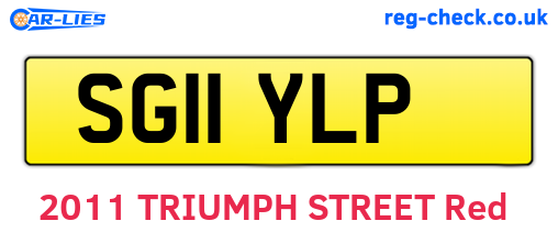 SG11YLP are the vehicle registration plates.