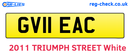 GV11EAC are the vehicle registration plates.