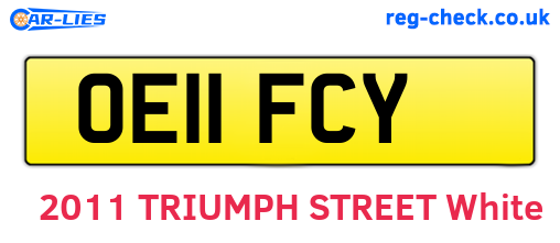 OE11FCY are the vehicle registration plates.