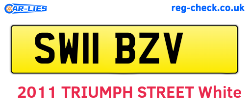 SW11BZV are the vehicle registration plates.