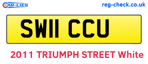 SW11CCU are the vehicle registration plates.