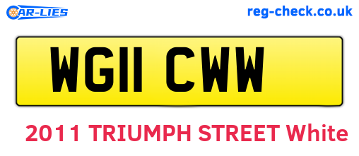 WG11CWW are the vehicle registration plates.