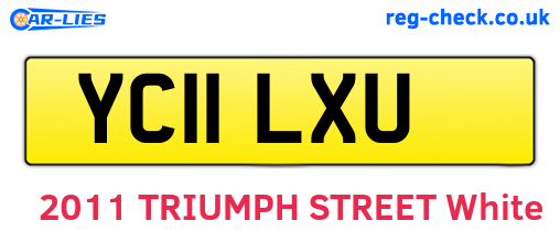 YC11LXU are the vehicle registration plates.