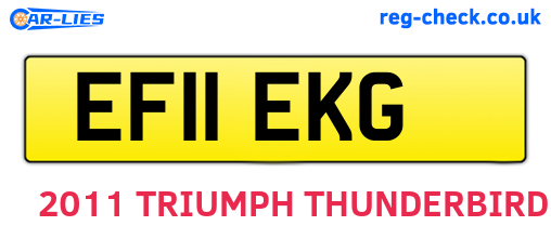 EF11EKG are the vehicle registration plates.