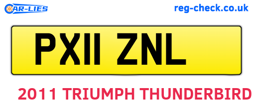 PX11ZNL are the vehicle registration plates.