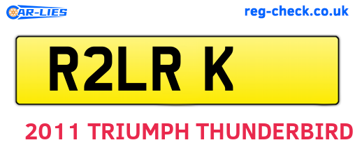 R2LRK are the vehicle registration plates.
