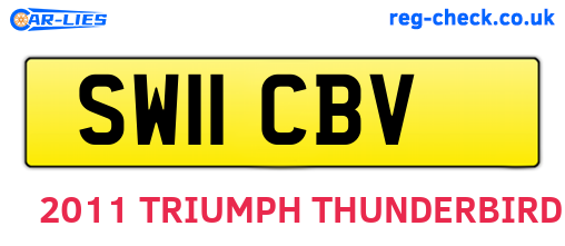 SW11CBV are the vehicle registration plates.