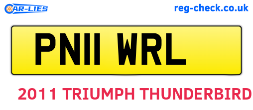 PN11WRL are the vehicle registration plates.