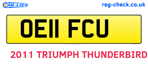 OE11FCU are the vehicle registration plates.