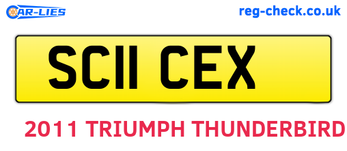 SC11CEX are the vehicle registration plates.