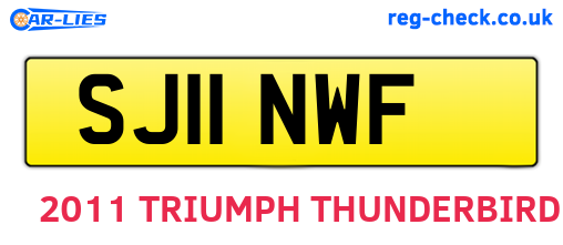 SJ11NWF are the vehicle registration plates.
