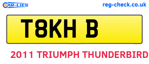 T8KHB are the vehicle registration plates.