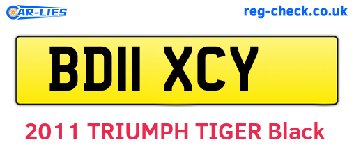 BD11XCY are the vehicle registration plates.