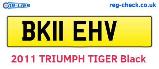 BK11EHV are the vehicle registration plates.