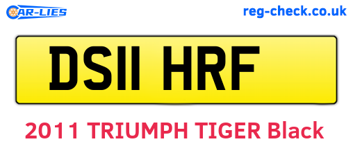 DS11HRF are the vehicle registration plates.
