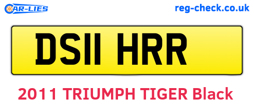 DS11HRR are the vehicle registration plates.