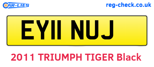 EY11NUJ are the vehicle registration plates.