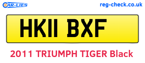 HK11BXF are the vehicle registration plates.