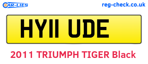 HY11UDE are the vehicle registration plates.