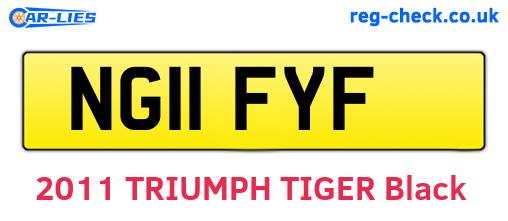 NG11FYF are the vehicle registration plates.