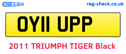 OY11UPP are the vehicle registration plates.