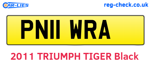 PN11WRA are the vehicle registration plates.