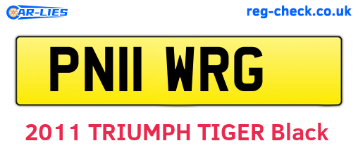 PN11WRG are the vehicle registration plates.