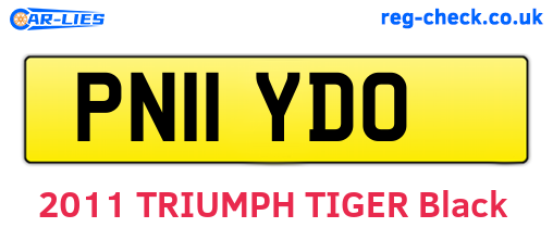 PN11YDO are the vehicle registration plates.